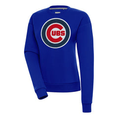 Chicago Cubs Antigua Women's Victory Chenille Pullover Sweatshirt Royal