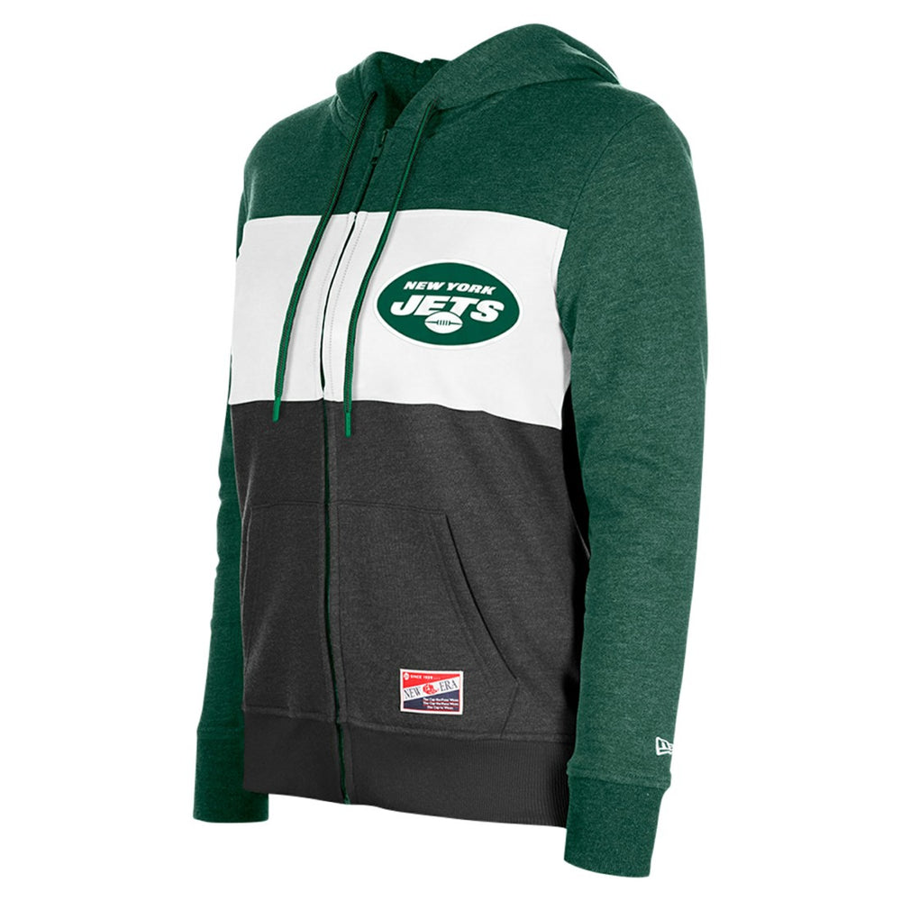 New York Jets New Era Women's Color-Block Full-Zip Hoodie - Green online