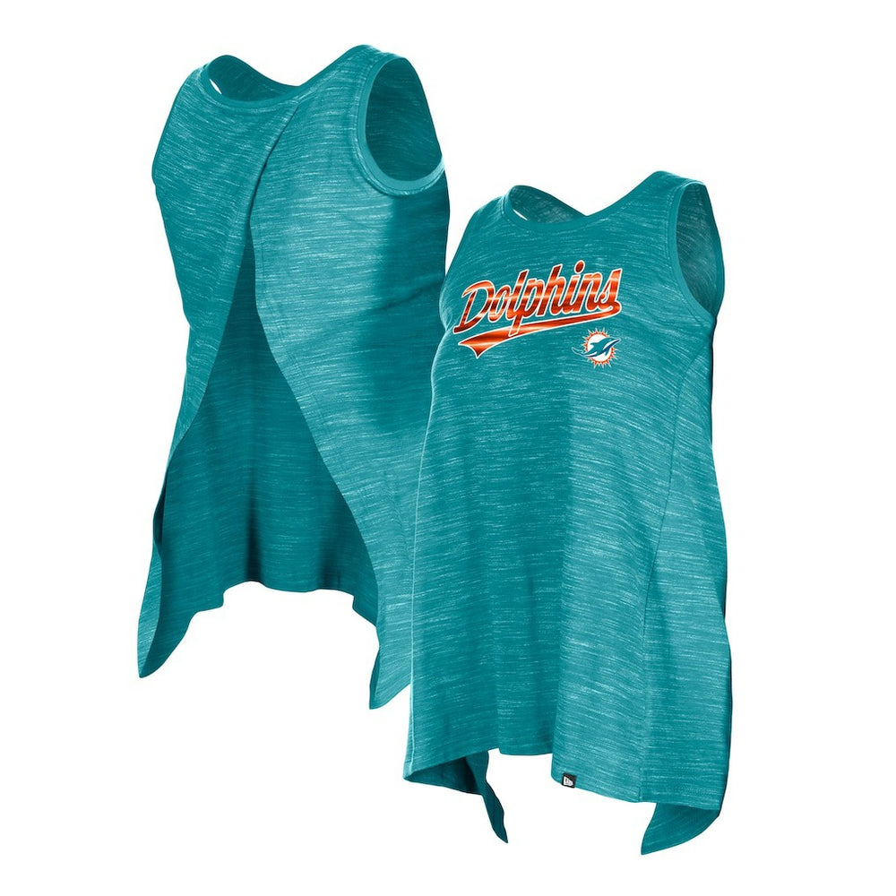 Miami Dolphins New Era Women's Space Dye Active Tank Top - Aqua cheap
