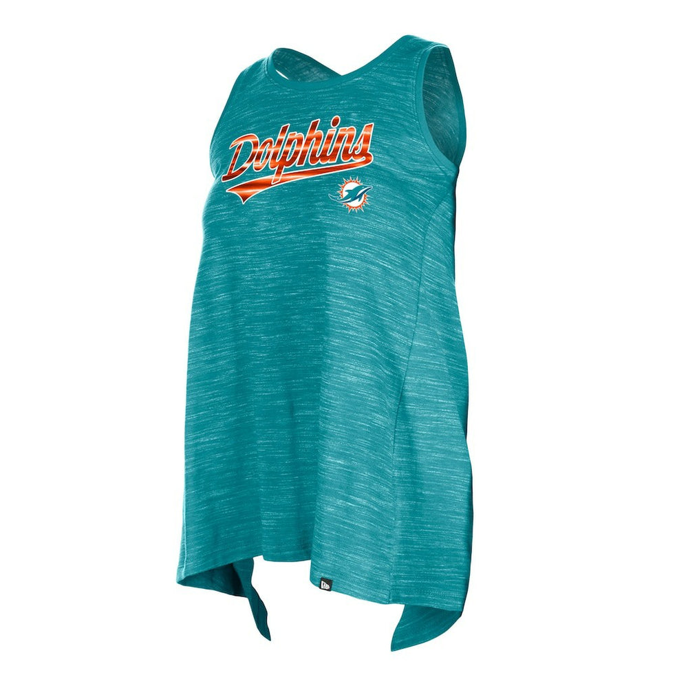 Miami Dolphins New Era Women's Space Dye Active Tank Top - Aqua cheap