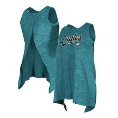 Philadelphia Eagles New Era Women's Space Dye Active Tank Top - Midnight Green for sale