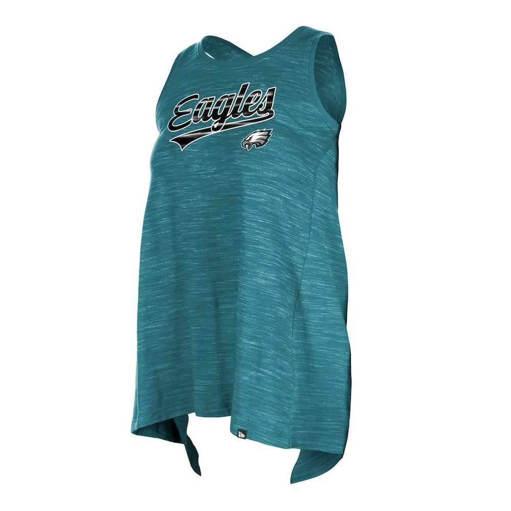Philadelphia Eagles New Era Women's Space Dye Active Tank Top - Midnight Green for sale