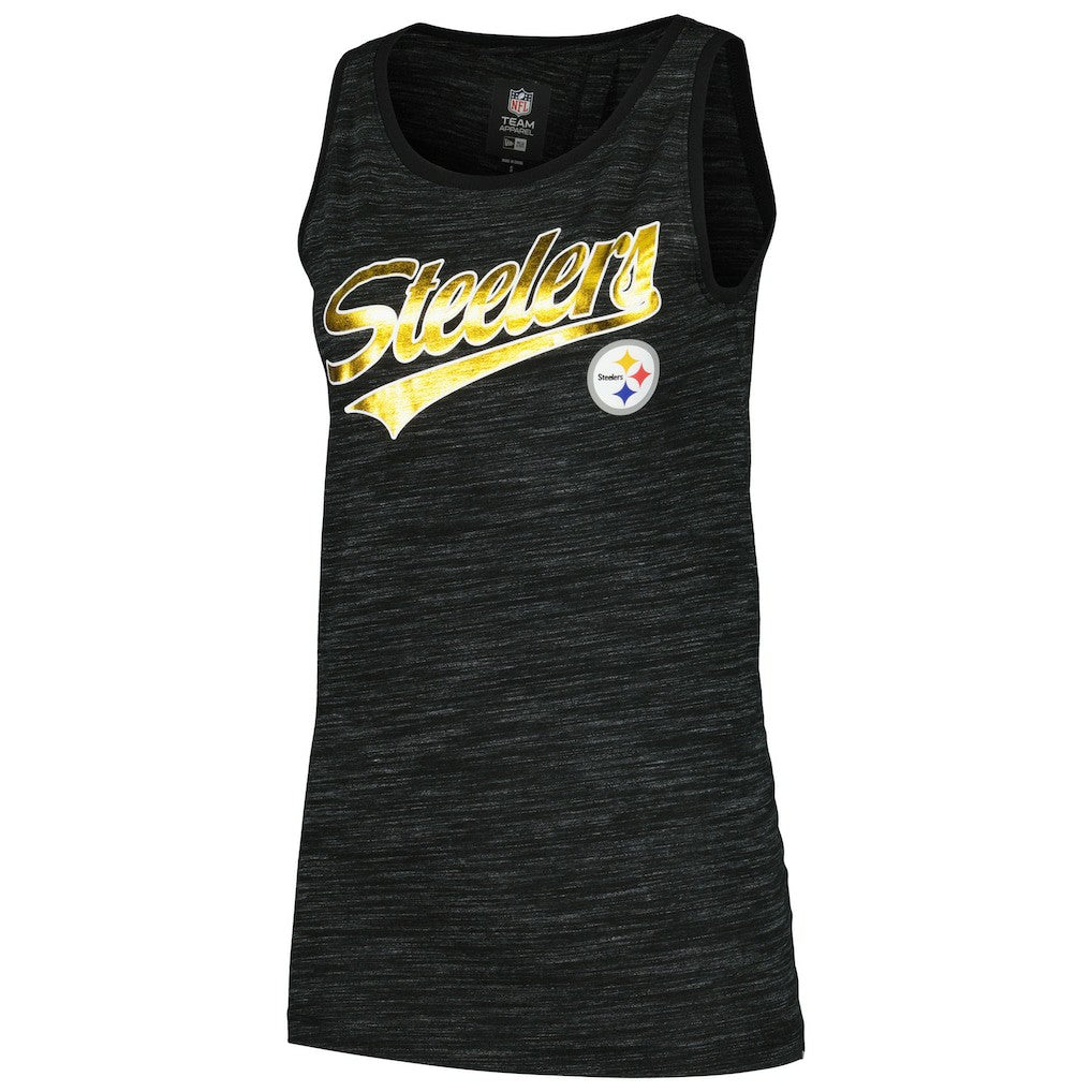 Pittsburgh Steelers New Era Women's Space Dye Active Tank Top - Black online