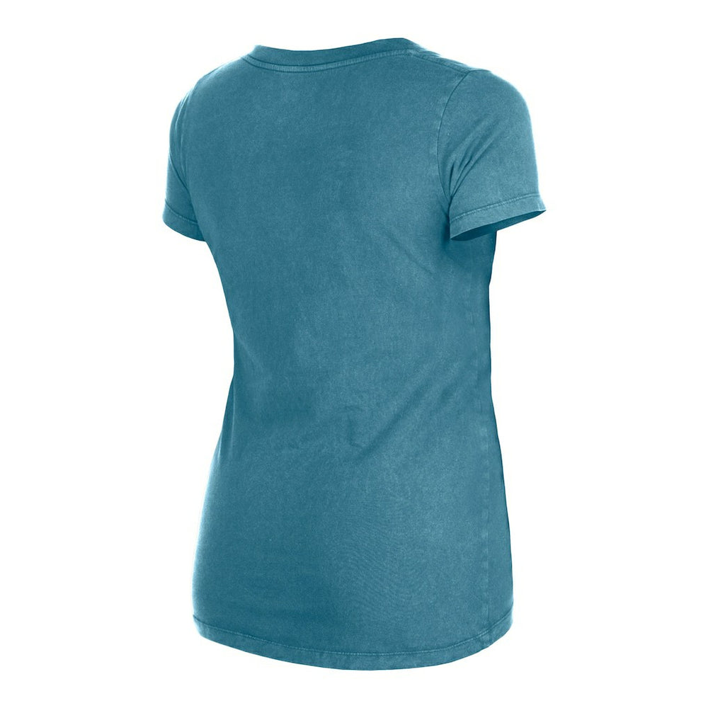 Miami Dolphins New Era Women's Enzyme Wash Low V-Neck T-Shirt - Aqua online