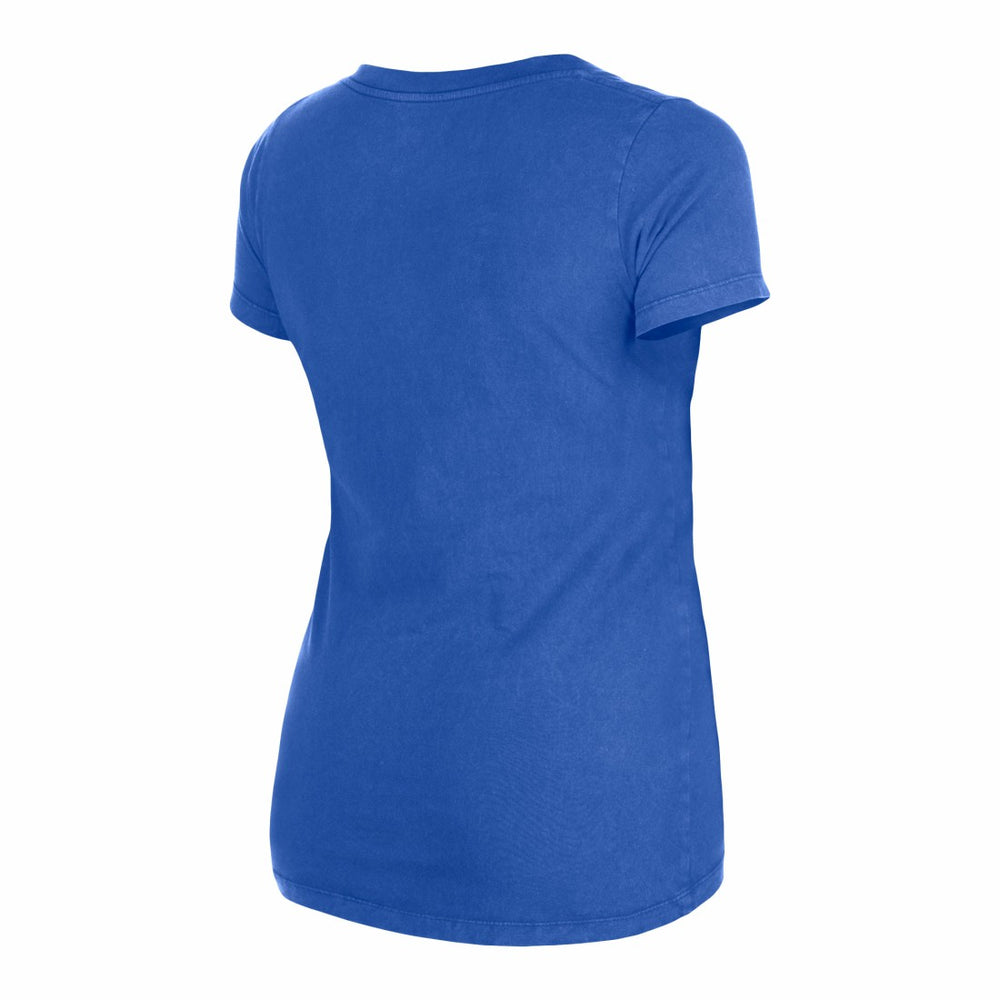 Seattle Seahawks New Era Women's Enzyme Wash Low V-Neck T-Shirt - Royal outlet