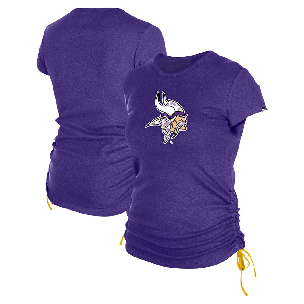 Minnesota Vikings New Era Women's Ruched Side T-Shirt - Purple cheap