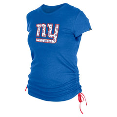 New York Giants New Era Women's Ruched Side T-Shirt - Royal for sale