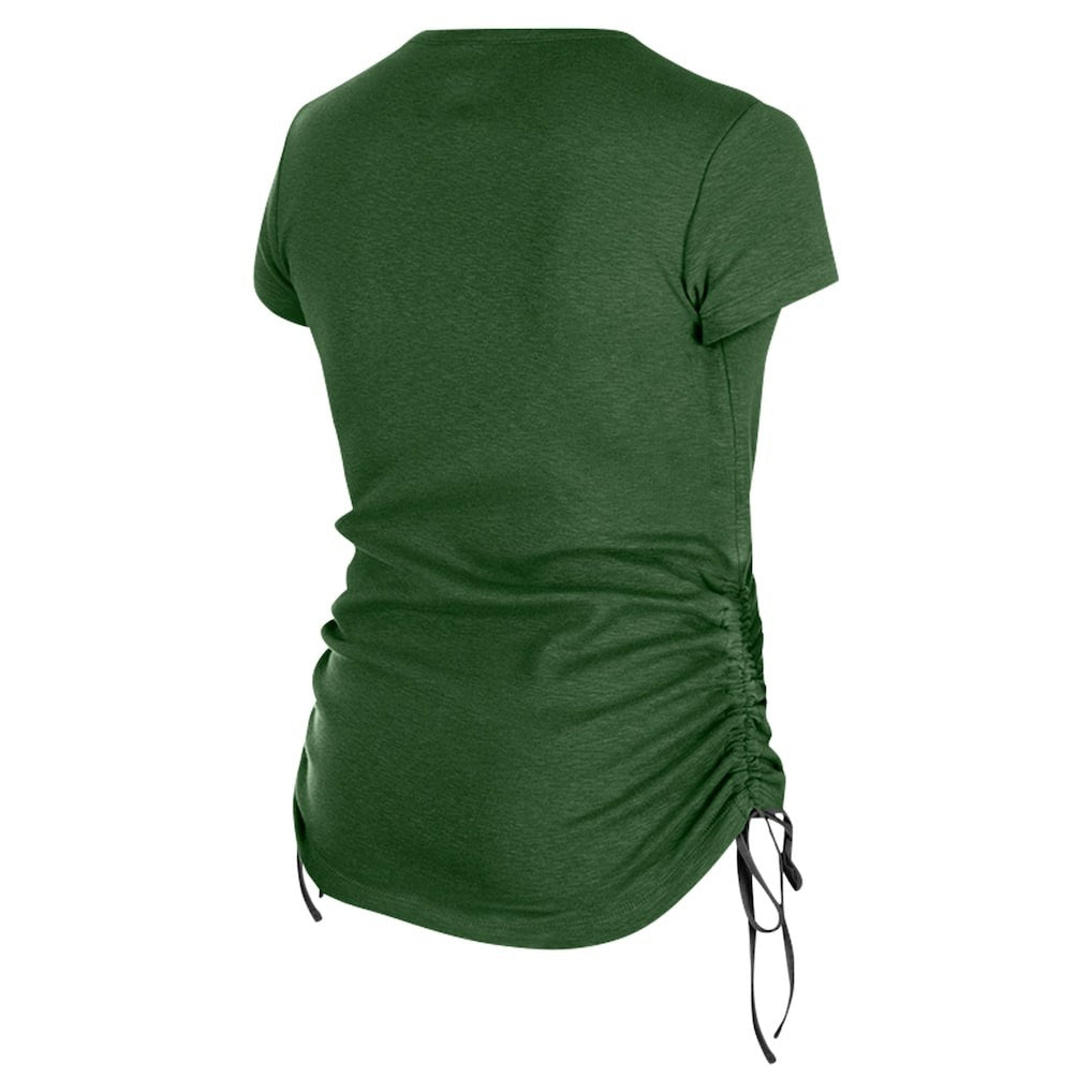 New York Jets New Era Women's Ruched Side T-Shirt - Green online