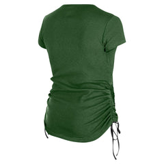 New York Jets New Era Women's Ruched Side T-Shirt - Green online
