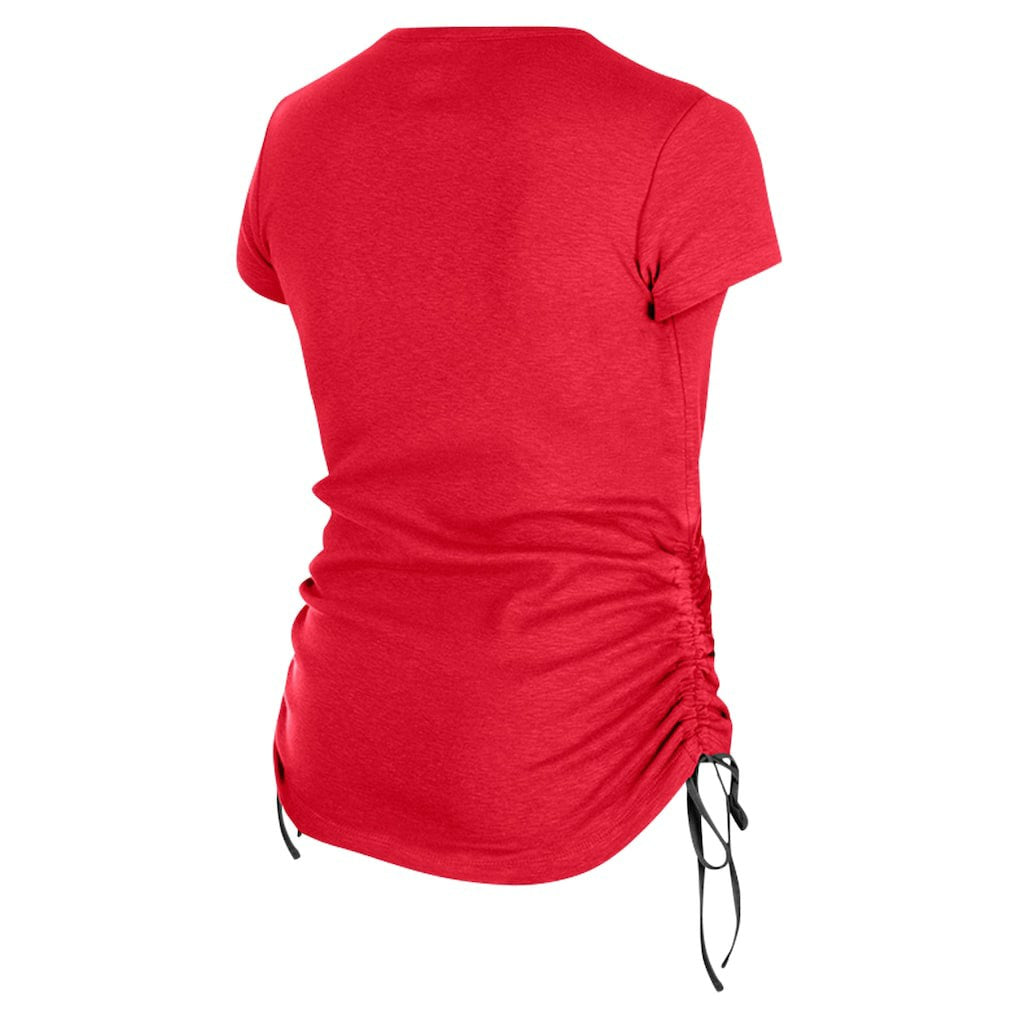San Francisco 49ers New Era Women's Ruched Side T-Shirt - Red on sale