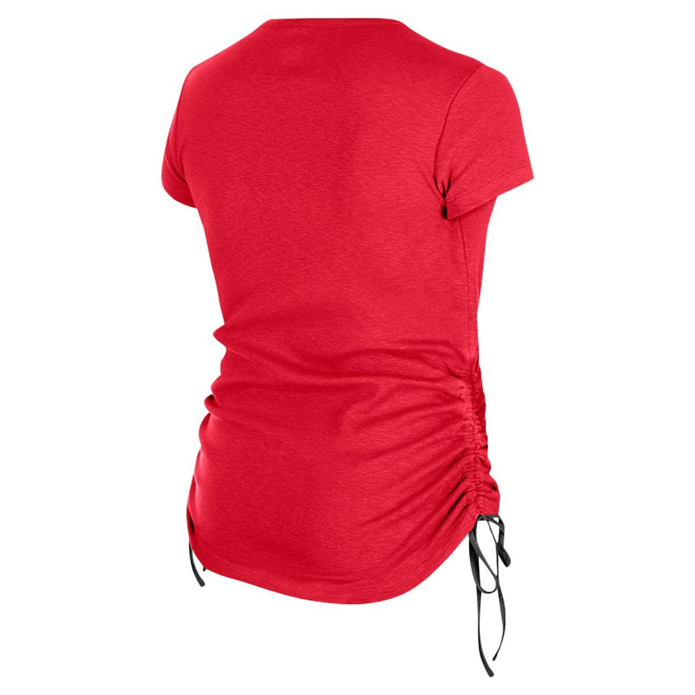San Francisco 49ers New Era Women's Ruched Side T-Shirt - Red on sale