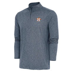 Houston Astros Antigua Hunk Quarter-Zip Pullover Top Heather Navy