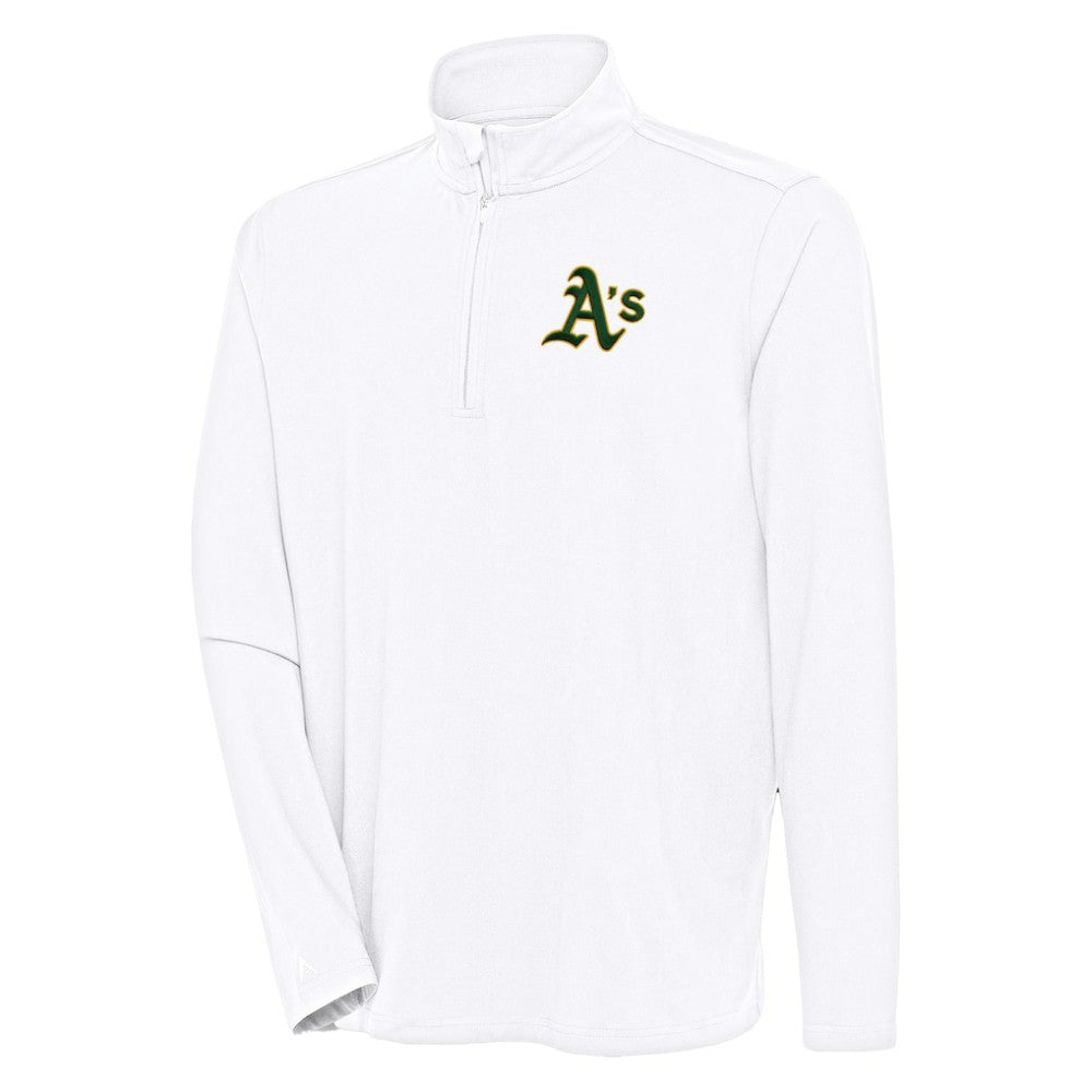 Athletics Antigua Hunk Quarter-Zip Pullover Top White