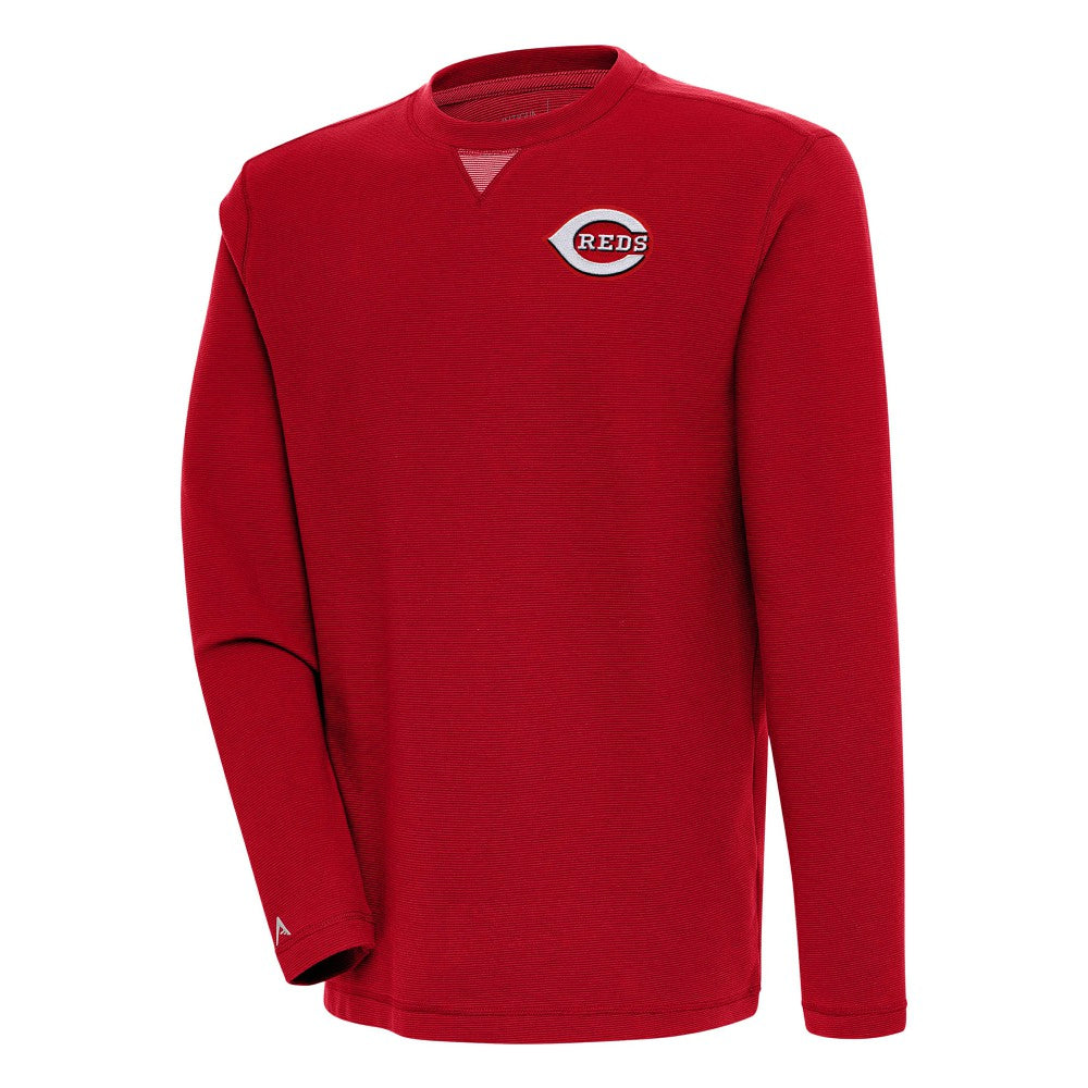 Cincinnati Reds Antigua Flier Bunker Pullover Sweatshirt Red