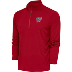 Washington Nationals Antigua Patriotic Tribute Quarter-Zip Pullover Top Red