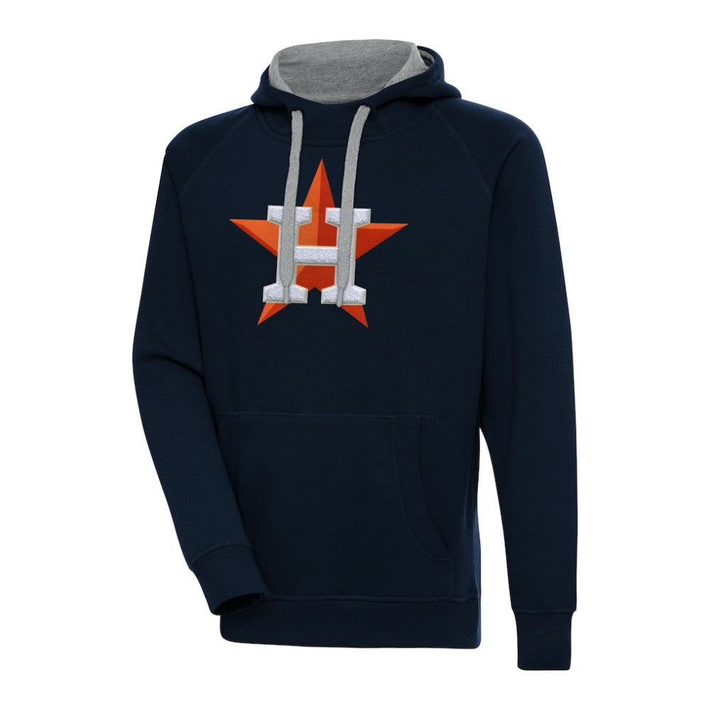 Houston Astros Antigua Victory Chenille Pullover Hoodie Navy