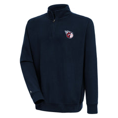 Cleveland Guardians Antigua Victory Quarter-Zip Pullover Top Navy