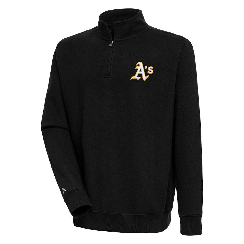 Athletics Antigua Victory Quarter-Zip Pullover Top Black