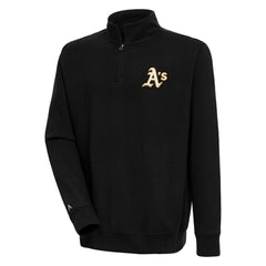 Athletics Antigua Victory Quarter-Zip Pullover Top Black
