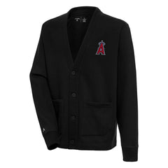 Los Angeles Angels Antigua Button-Up Cardigan Black