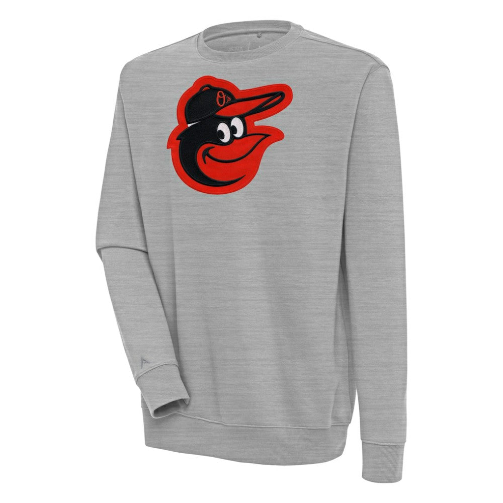 Baltimore Orioles Antigua Victory Pullover Sweatshirt Heather Gray
