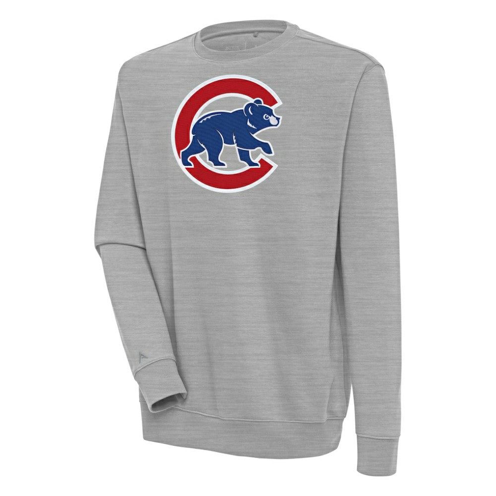 Chicago Cubs Antigua Victory Pullover Sweatshirt Heather Gray