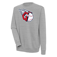 Cleveland Guardians Antigua Victory Pullover Sweatshirt Heather Gray