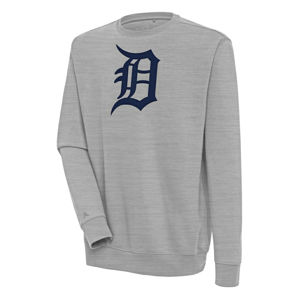 Detroit Tigers Antigua Victory Pullover Sweatshirt Heather Gray