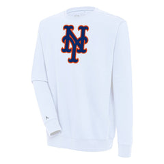 New York Mets Antigua Victory Pullover Sweatshirt White
