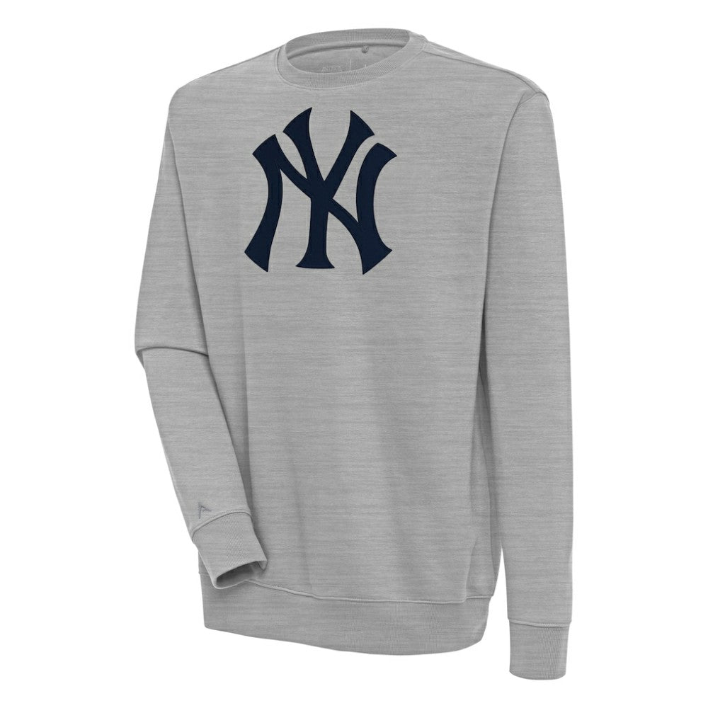 New York Yankees Antigua Victory Pullover Sweatshirt Heather Gray
