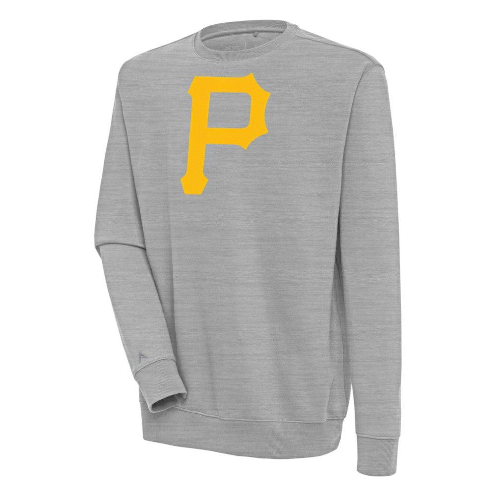 Pittsburgh Pirates Antigua Victory Pullover Sweatshirt Heather Gray