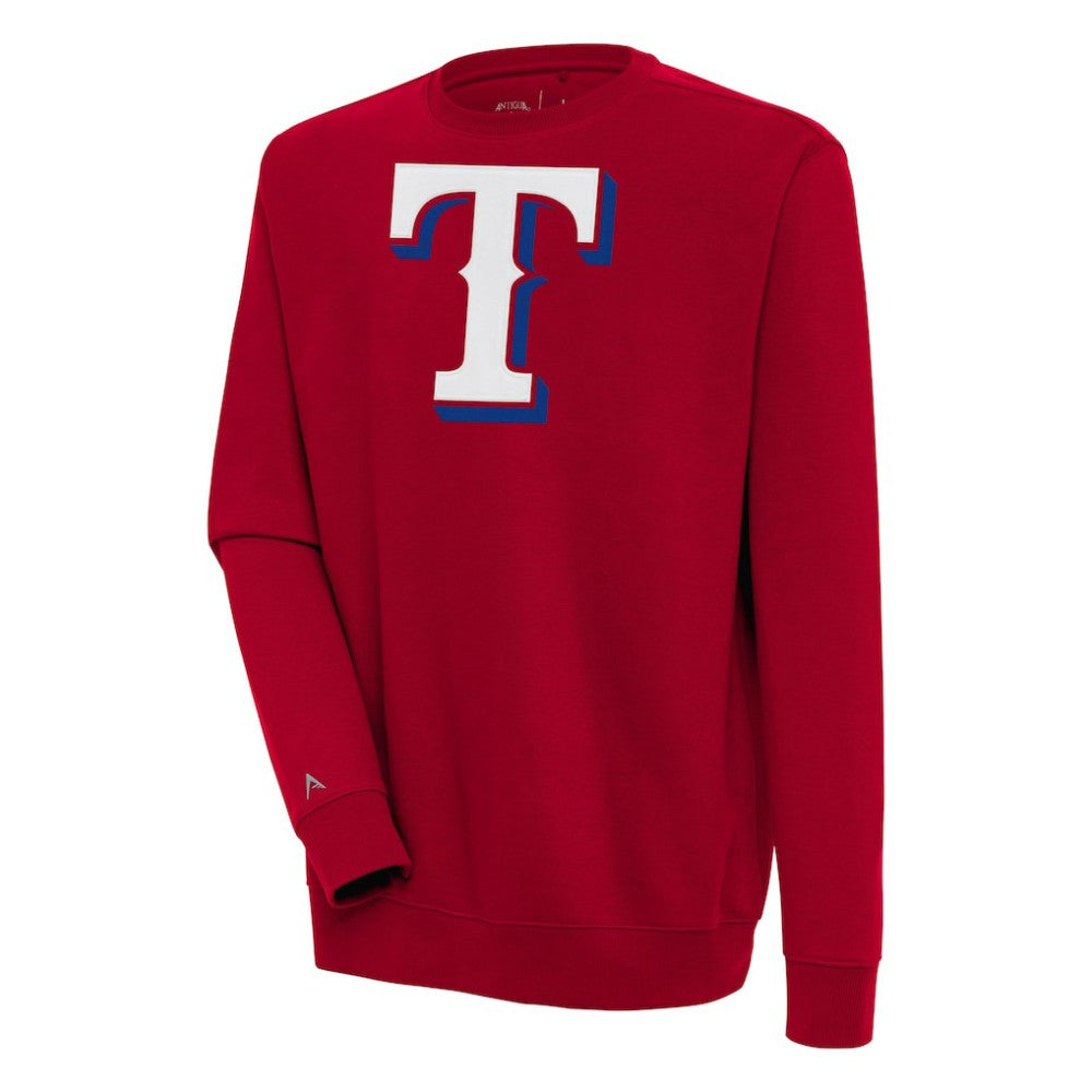 Texas Rangers Antigua Victory Pullover Sweatshirt Red