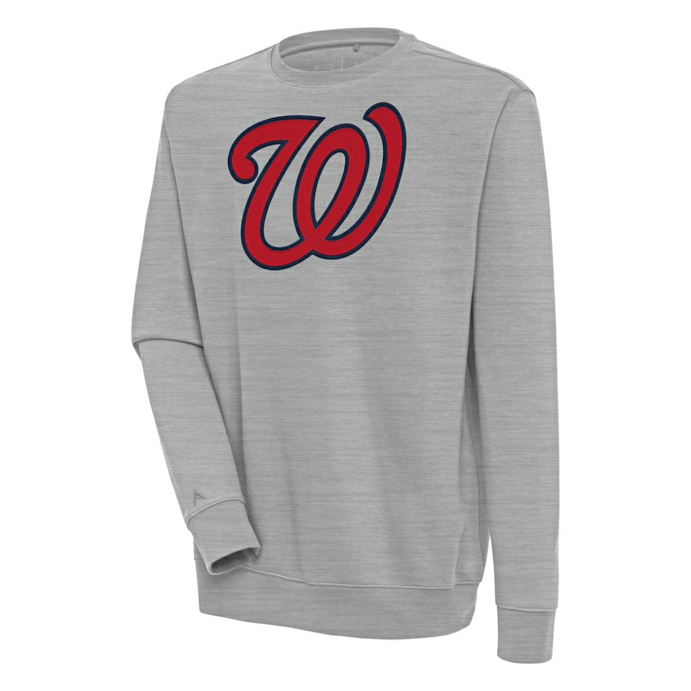 Washington Nationals Antigua Victory Pullover Sweatshirt Heather Gray