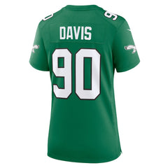 Jordan Davis Philadelphia Eagles Women's Alternate Game Jersey - Kelly Green cheap