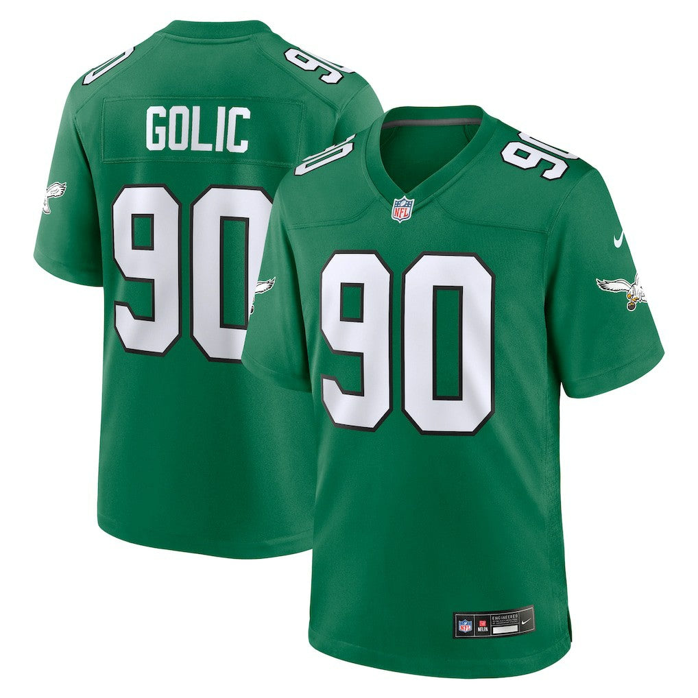 Mike Golic Philadelphia Eagles Retired Player Alternate Game Jersey - Kelly Green on sale