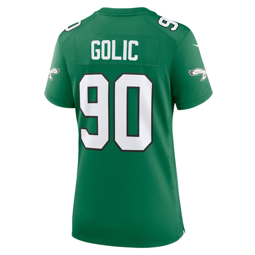 Mike Golic Philadelphia Eagles Women's Alternate Game Jersey - Kelly Green on sale