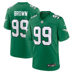 Jerome Brown Philadelphia Eagles Retired Player Alternate Game Jersey - Kelly Green for sale