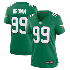 Jerome Brown Philadelphia Eagles Women's Alternate Game Jersey - Kelly Green sale