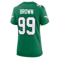 Jerome Brown Philadelphia Eagles Women's Alternate Game Jersey - Kelly Green sale
