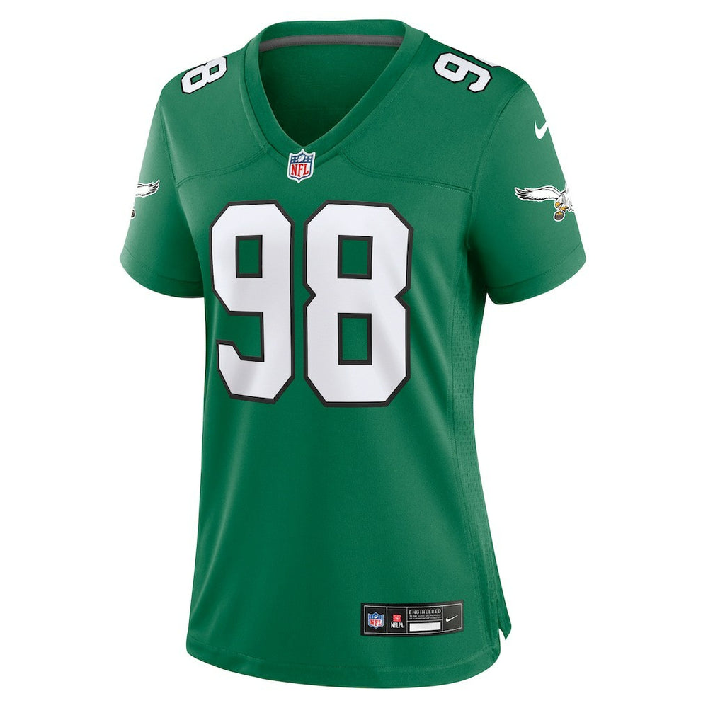 Jalen Carter Philadelphia Eagles Women's Alternate Game Jersey - Kelly Green on sale
