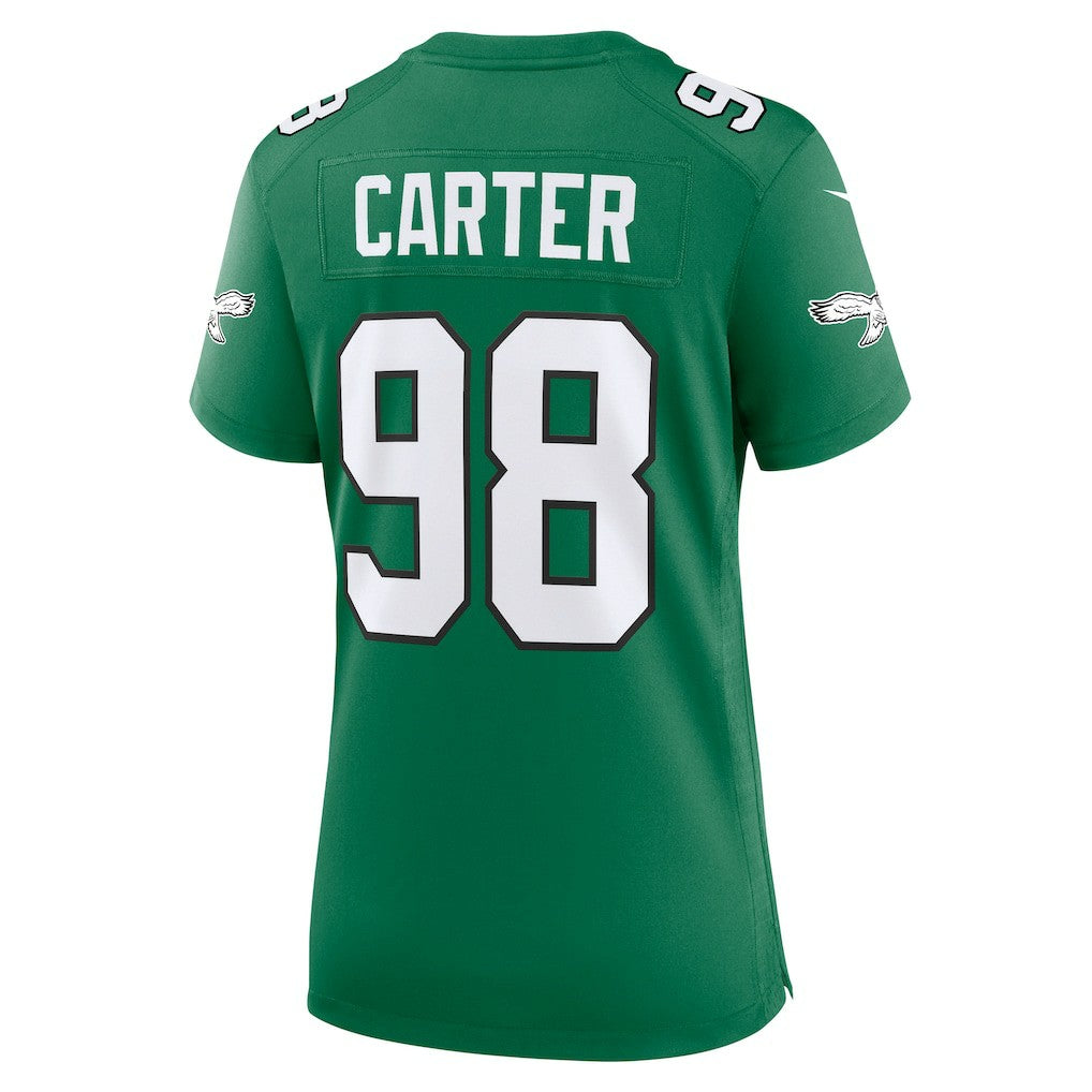 Jalen Carter Philadelphia Eagles Women's Alternate Game Jersey - Kelly Green on sale