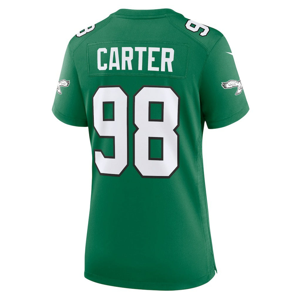 Jalen Carter Philadelphia Eagles Women's Alternate Game Jersey - Kelly Green on sale