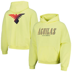 Club America Team Oversized Raglan Pullover Hoodie - Yellow cheap
