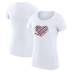 Florida Panthers G-III 4Her by Carl Banks Women's Super-Slim Fit Lightweight Heart T-Shirt - White T-shirts
