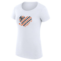 Philadelphia Flyers G-III 4Her by Carl Banks Women's Super-Slim Fit Lightweight Heart T-Shirt - White T-shirts