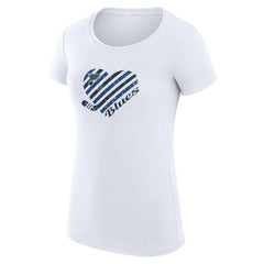 St. Louis Blues G-III 4Her by Carl Banks Women's Super-Slim Fit Lightweight Heart T-Shirt - White T-shirts
