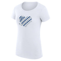 Tampa Bay Lightning G-III 4Her by Carl Banks Women's Super-Slim Fit Lightweight Heart T-Shirt - White T-shirts