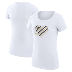 Vegas Golden Knights G-III 4Her by Carl Banks Women's Super-Slim Fit Lightweight Heart T-Shirt - White T-shirts