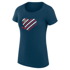 Florida Panthers G-III 4Her by Carl Banks Women's Super-Slim Fit Lightweight Heart T-Shirt - Navy T-shirts