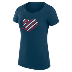 Washington Capitals G-III 4Her by Carl Banks Women's Super-Slim Fit Lightweight Heart T-Shirt - Navy T-shirts